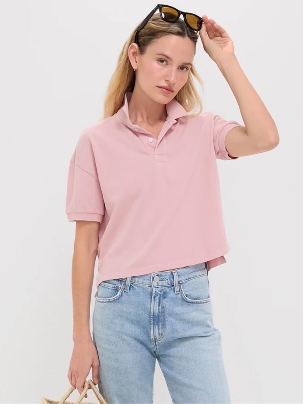 Tuckernuck Pink Pique Holmes Boyfriend Polo Size M